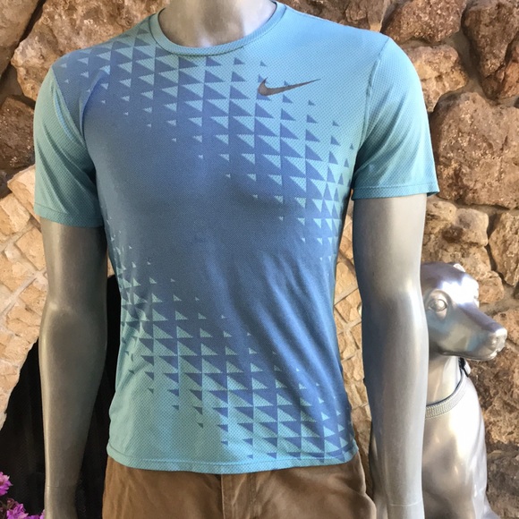 Nike Other - Nike Running Zonal Cooling Short Sleeve Blue Shirt Men's Medium